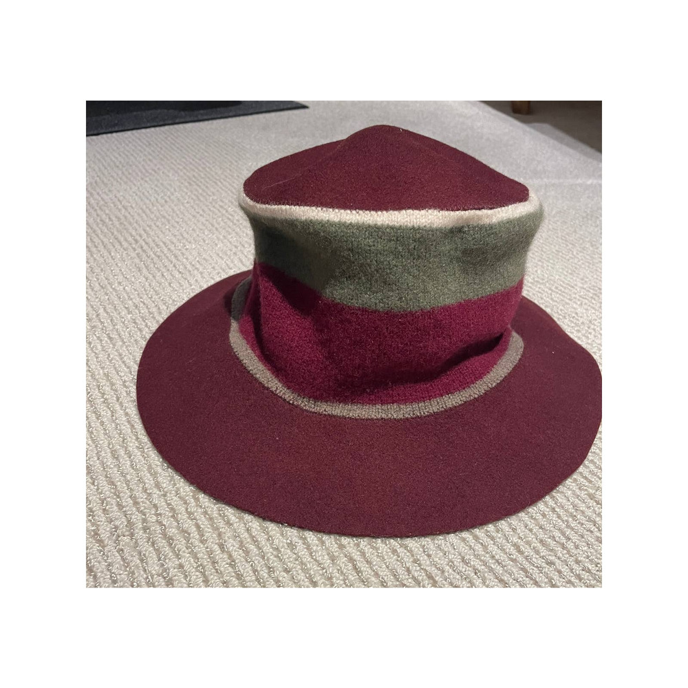 Vintage Jean-Charles Brosseau Wool Knit & Felt Fedora Floppy Brim Hat